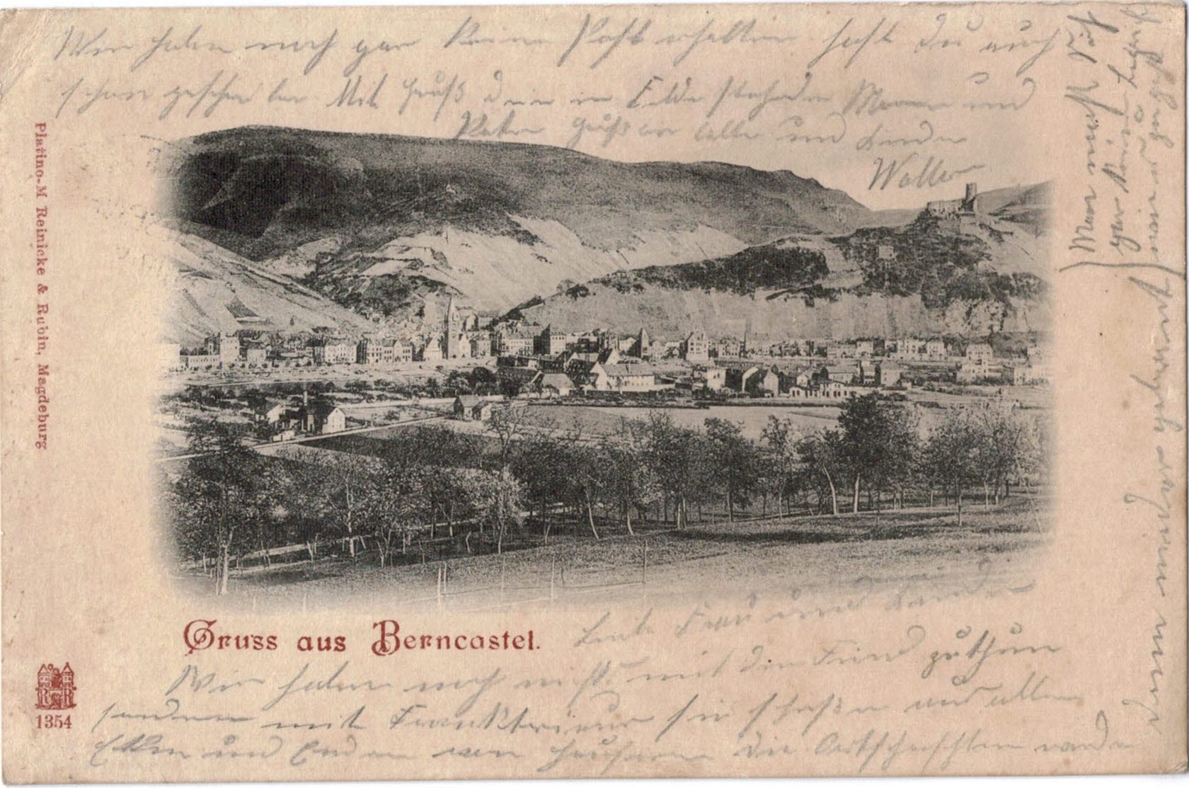 Feldpostkarte aus Bernkastel um 1917
